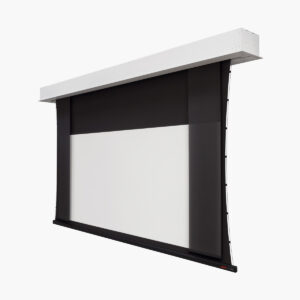 Screen Research On-Ceiling / On-Wall Screens моторизиран проекционен екран с маскиране и акустично прозрачна повърхност
