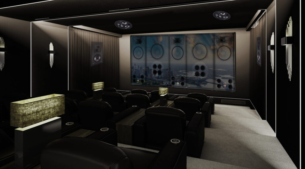 Klipsch Real Custom Cinema RCC система за монтаж зад прожекционен екран